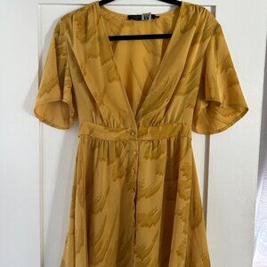 House of Harlow 1960 Gold/Yellow Short Dress